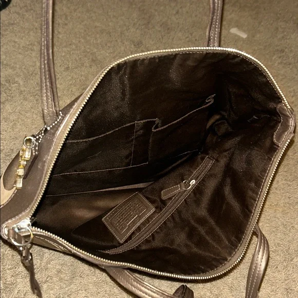Coach Brown and Tan Signature Tote - Picture 5 of 6